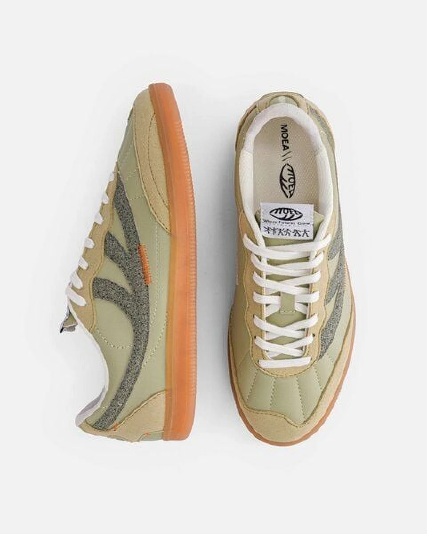 MoEa Sneakers Flow - Full Green - Mushroom – Ansicht 2