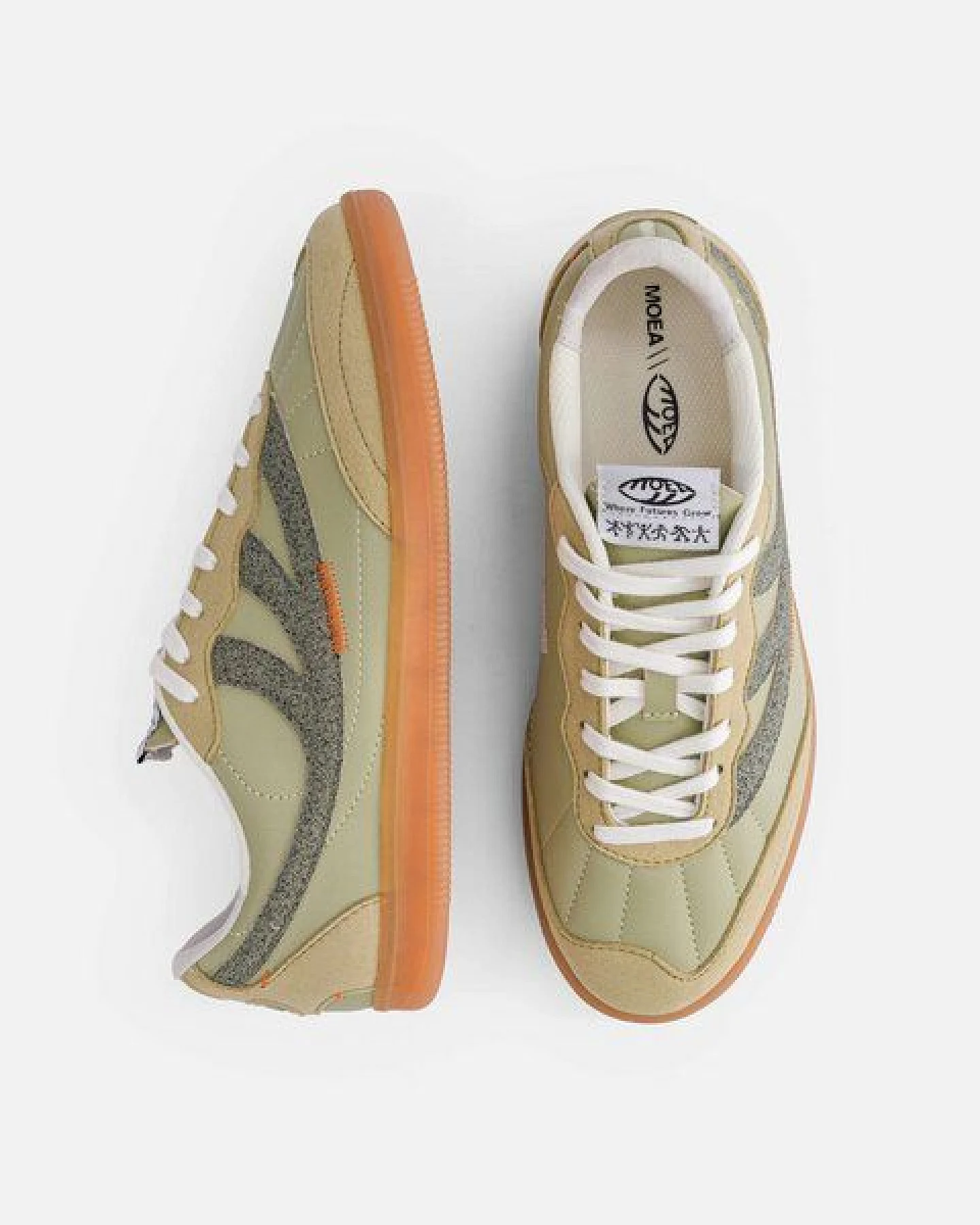MoEa Sneakers Flow - Full Green - Mushroom – Ansicht 2