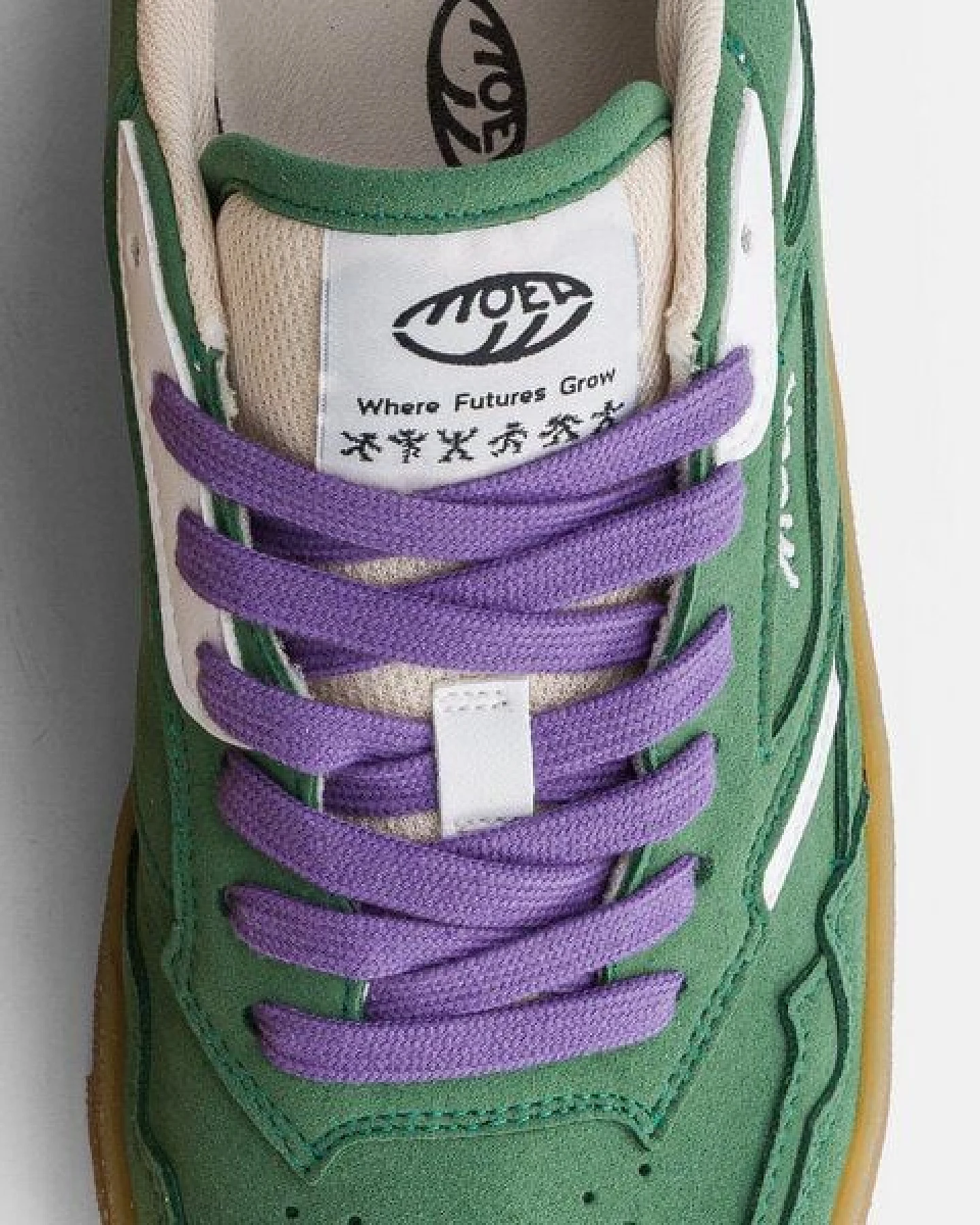 MoEa Sneakers Origin Low - Forest Suede & White - Corn – Ansicht 2