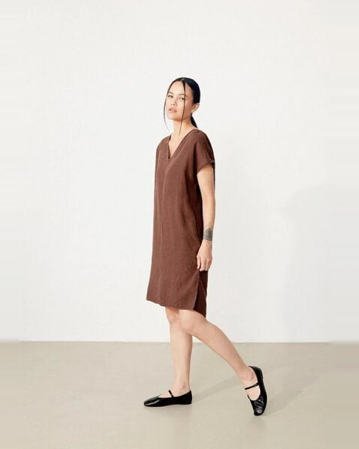 Givn Berlin Kurzes Kleid GBMABEL aus Leinen