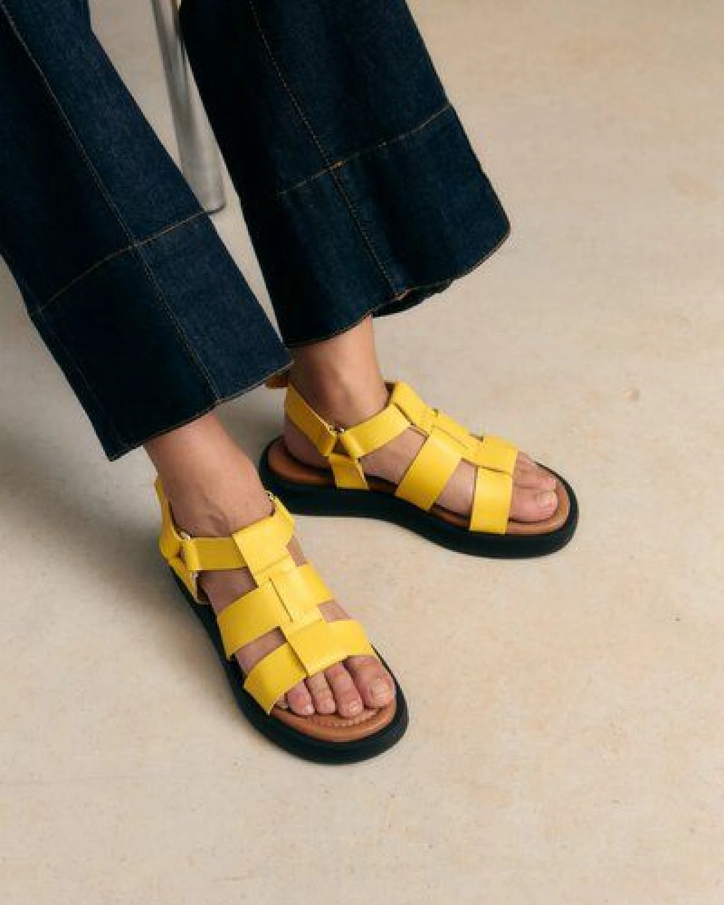 Jutelaune Selma Yellow Sandals – Ansicht 3