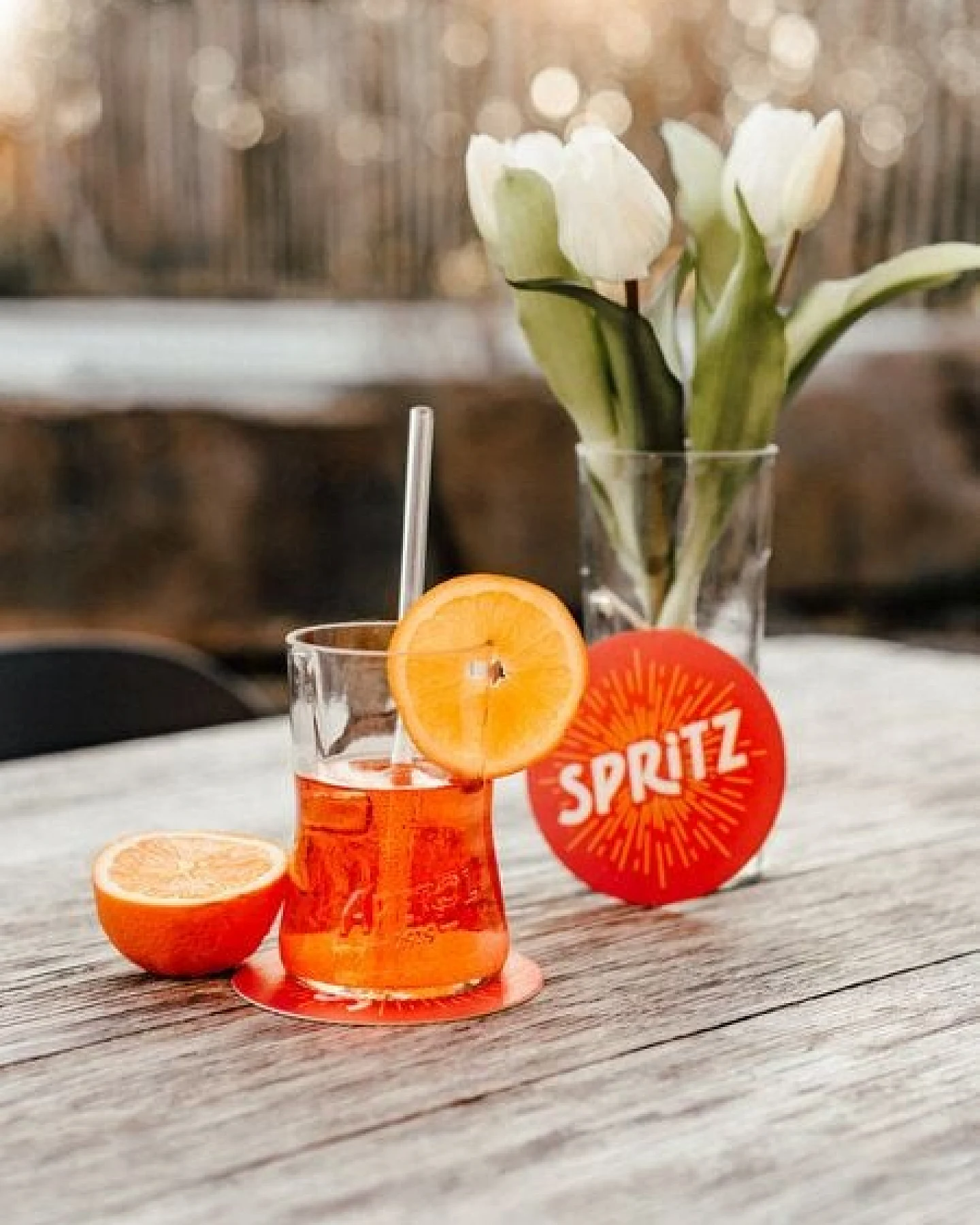 MaBe 4er Set Aperol Gläser - UPCYCLING aus der leeren 0,7l Flasche MIT 4x Glashalm – Ansicht 3