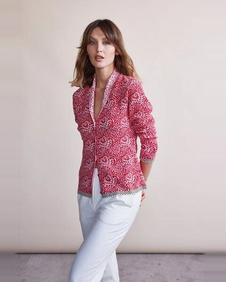 LANA Organic Strickjacke im Jaquardmuster für Damen, Modell Jolie