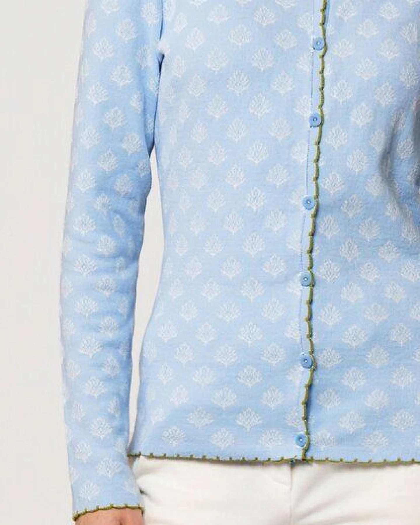 LANA Organic Strickjacke Jaquardmuster für Damen, Modell Lena – Ansicht 3