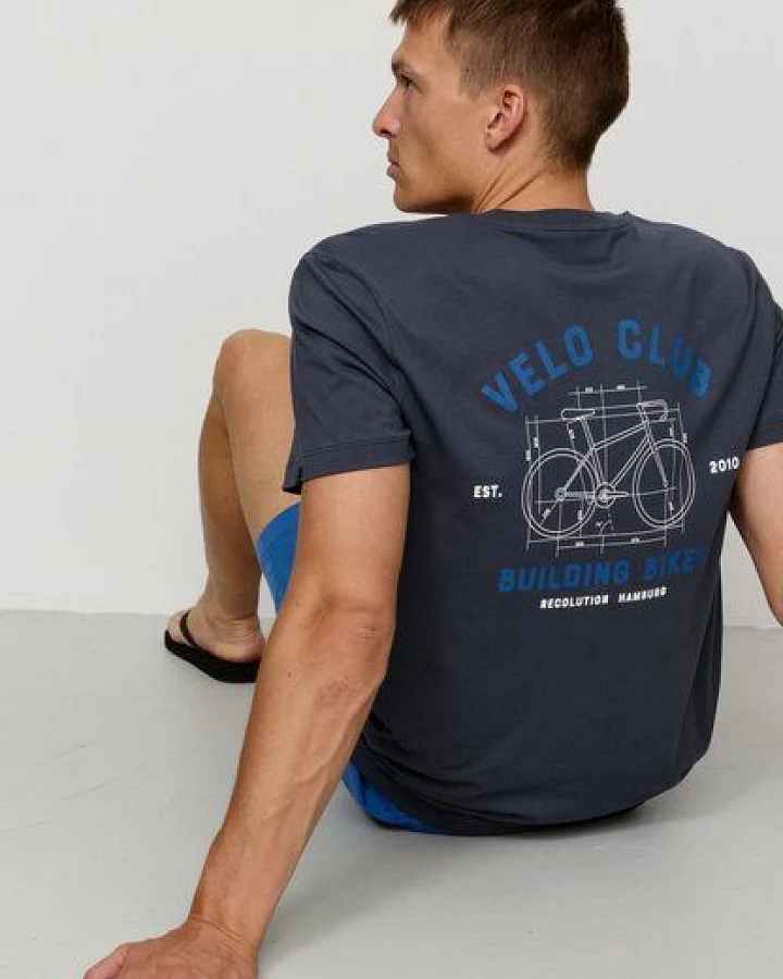 Herren T-Shirt aus Bio-Baumwolle - AGAVE VELO CLUB - recolution