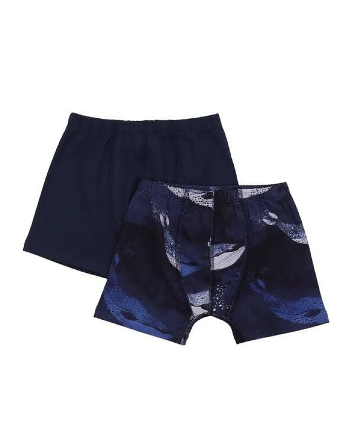 Boxershorts Dunkelblau Wale-Allover Bio-Baumwolle GOTS – Walkiddy