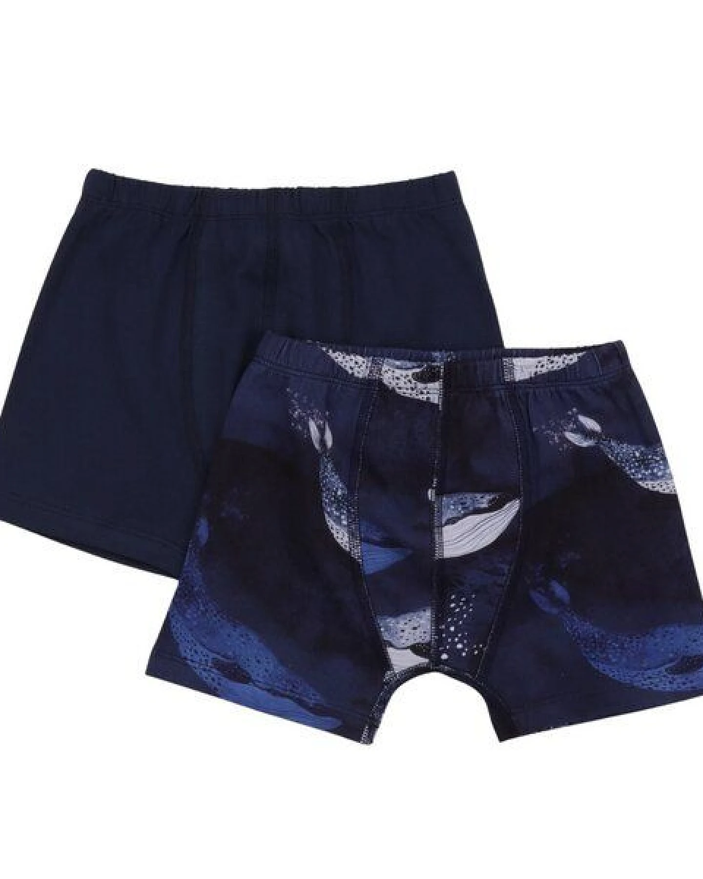 Boxershorts Dunkelblau Wale-Allover Bio-Baumwolle GOTS – Walkiddy – Ansicht 2