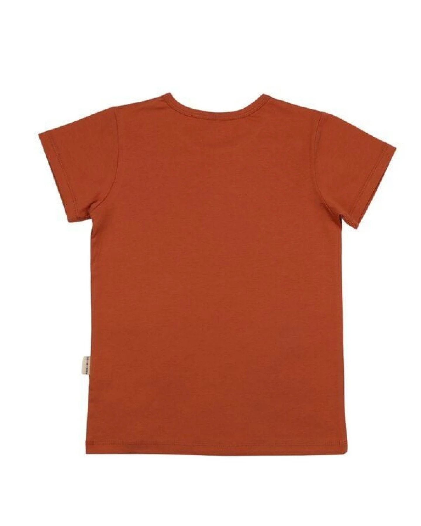 T-Shirt Rostrot Lemuren-Frontprint Bio-Baumwolle GOTS – Walkiddy – Ansicht 4