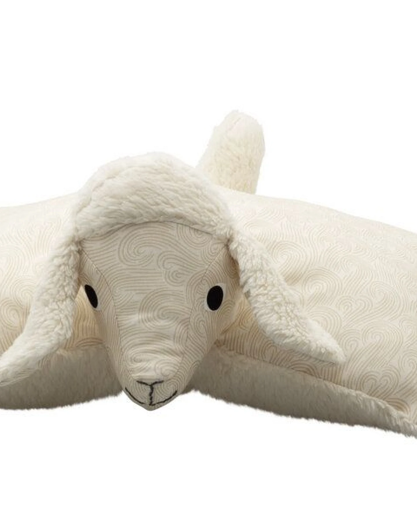 Flosinn Kuscheltierkissen Lamm mit Teddyplüsch aus Baumwolle. Personalisierbar – Ansicht 3
