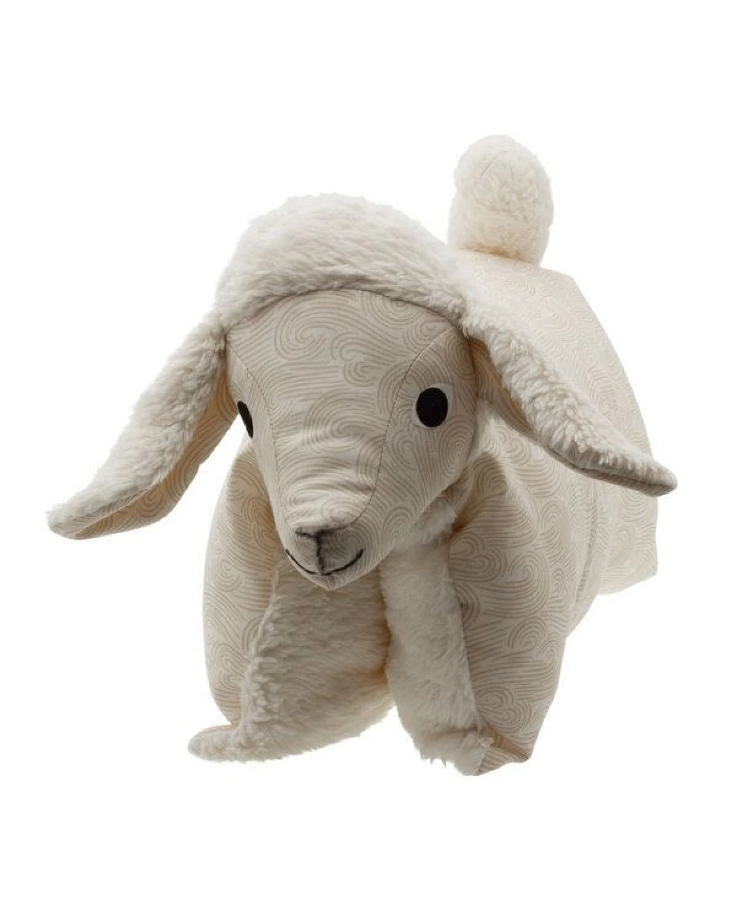 Flosinn Kuscheltierkissen Lamm mit Teddyplüsch aus Baumwolle. Personalisierbar – Ansicht 3