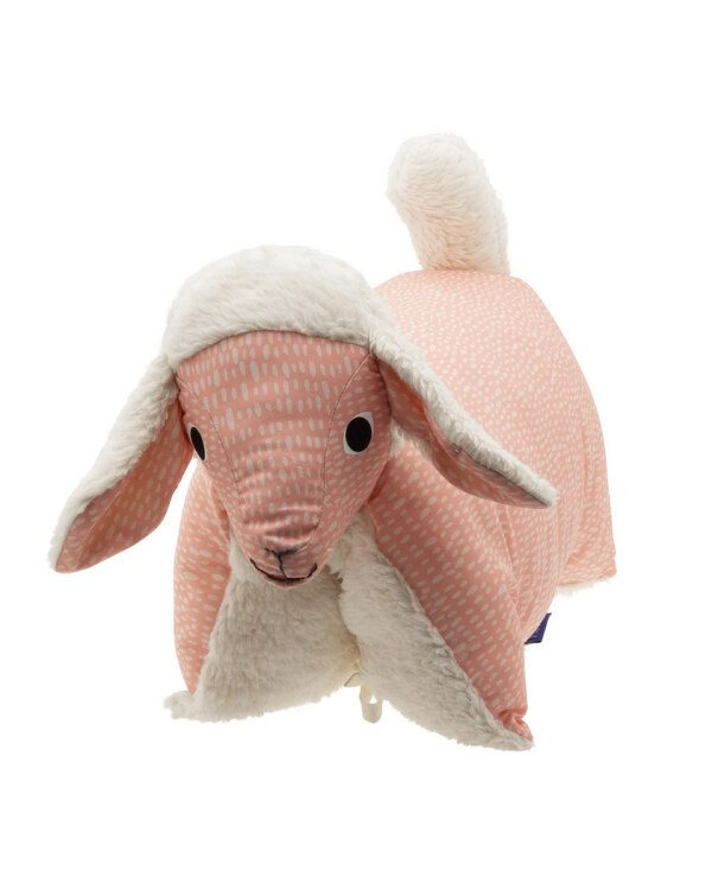 Flosinn Kuscheltierkissen Lamm mit Teddyplüsch aus Baumwolle. Personalisierbar – Ansicht 3
