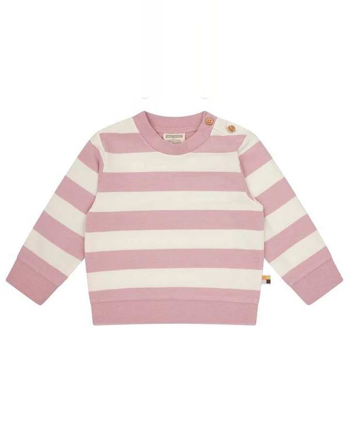 loud + proud Babys & Kinder Sweatshirt mit Blockstreifen, GOTS-zertifiziert