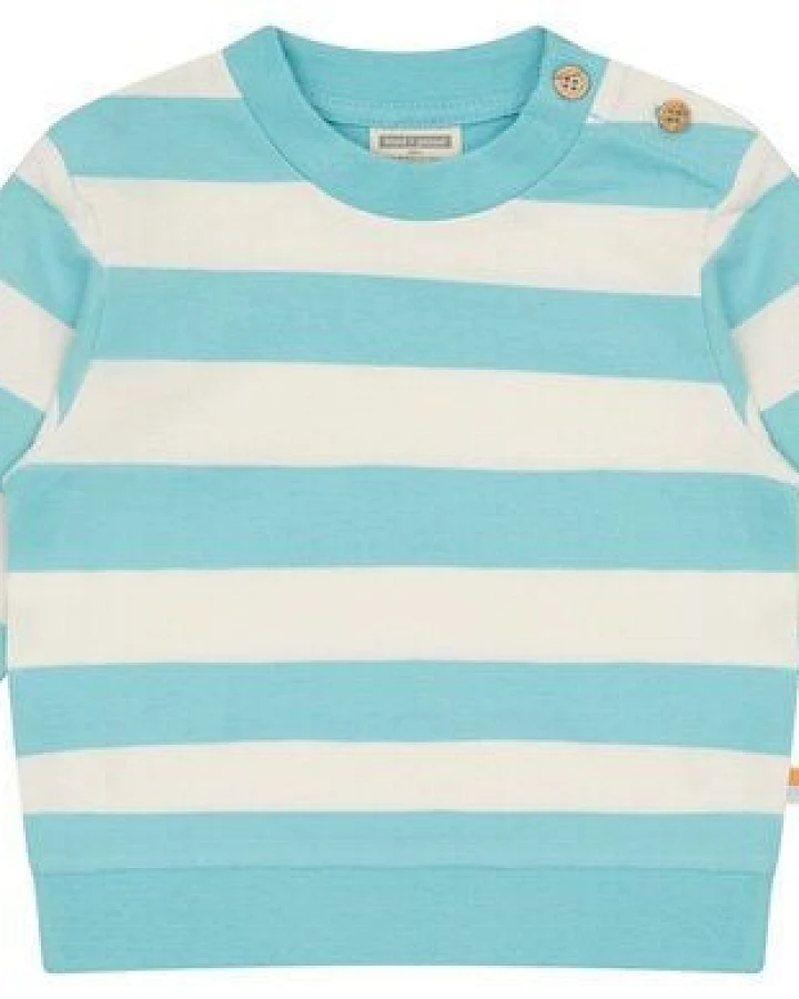 loud + proud Babys & Kinder Sweatshirt mit Blockstreifen, GOTS-zertifiziert