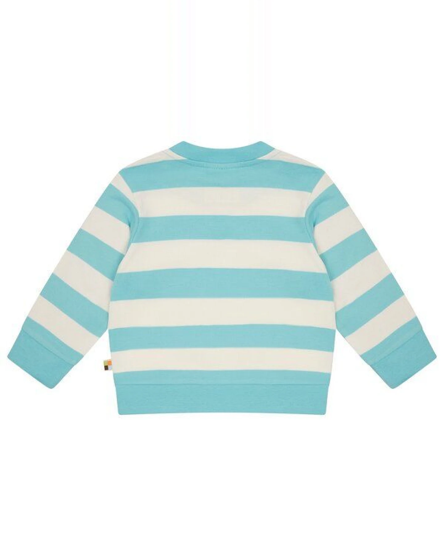 loud + proud Babys & Kinder Sweatshirt mit Blockstreifen, GOTS-zertifiziert – Ansicht 2