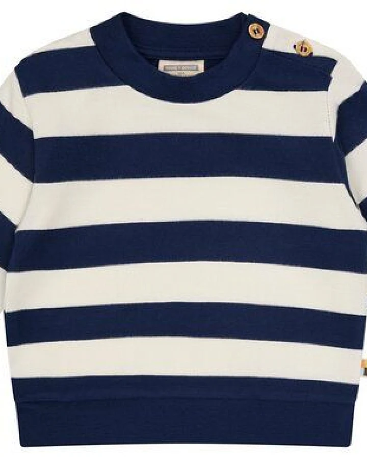 loud + proud Babys & Kinder Sweatshirt mit Blockstreifen, GOTS-zertifiziert