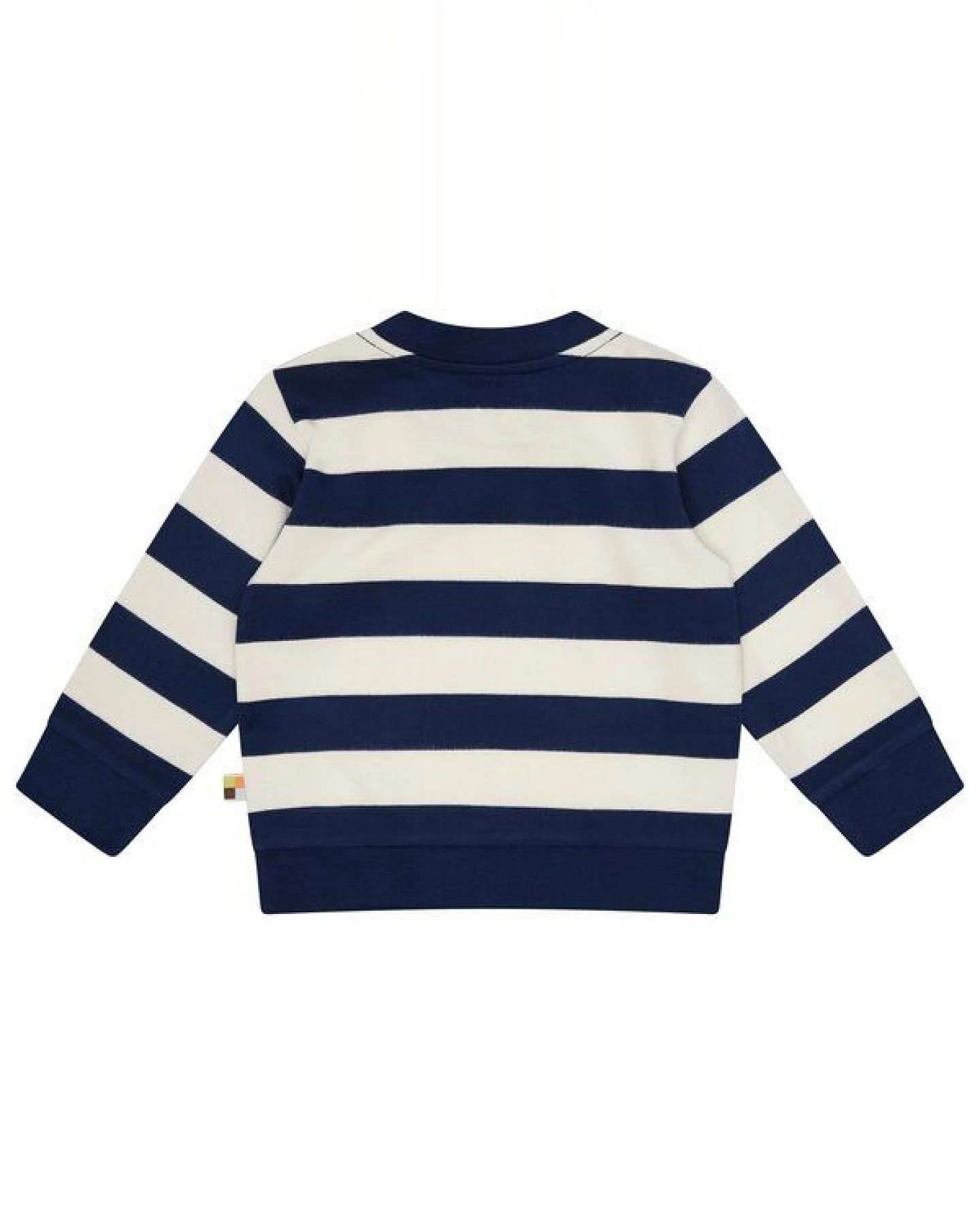 loud + proud Babys & Kinder Sweatshirt mit Blockstreifen, GOTS-zertifiziert – Ansicht 2