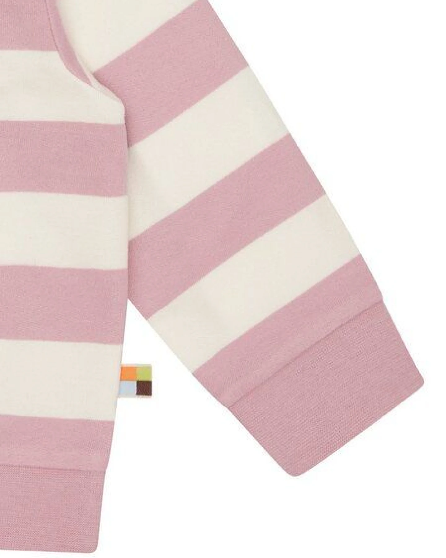loud + proud Babys & Kinder Sweatshirt mit Blockstreifen, GOTS-zertifiziert – Ansicht 3