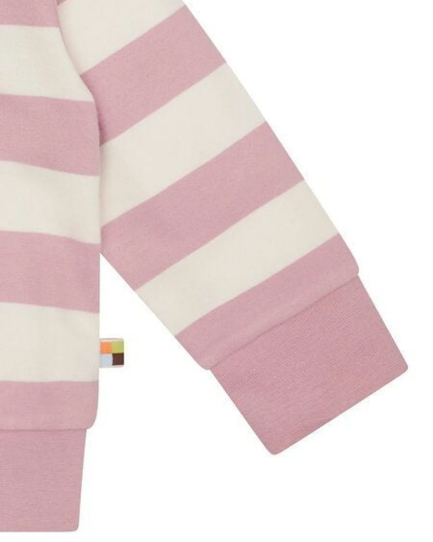 loud + proud Babys & Kinder Sweatjacke mit Blockstreifen, GOTS-zertifiziert – Ansicht 3