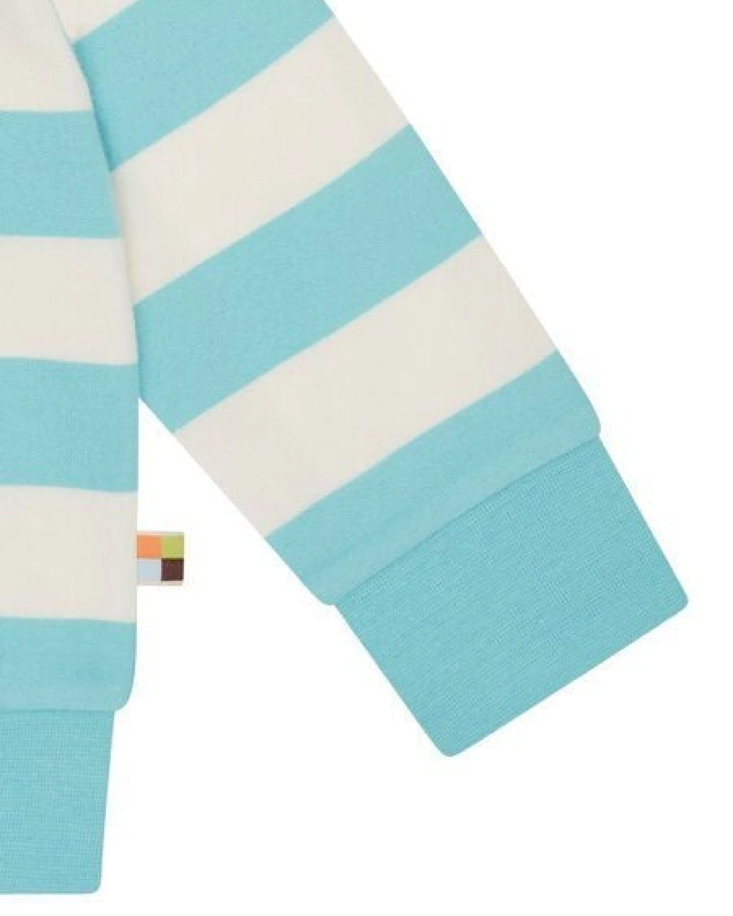 loud + proud Babys & Kinder Sweatjacke mit Blockstreifen, GOTS-zertifiziert – Ansicht 3
