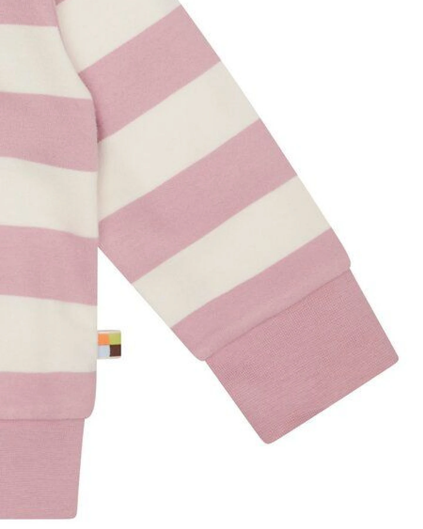 loud + proud Babys & Kinder Sweatjacke mit Blockstreifen, GOTS-zertifiziert – Ansicht 3
