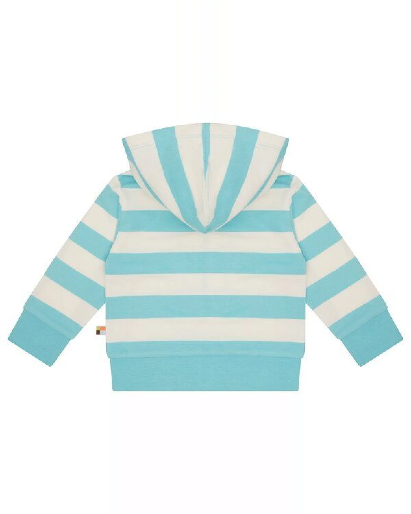 loud + proud Babys & Kinder Sweatjacke mit Blockstreifen, GOTS-zertifiziert – Ansicht 2