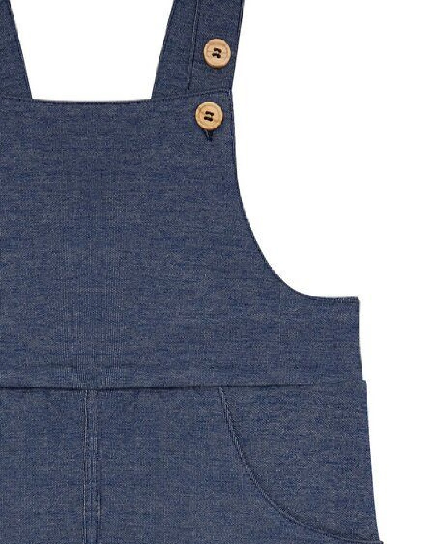 loud + proud Babys & Kinder Elastische Latzhose Denim-Optik, GOTS-zertifiziert – Ansicht 3
