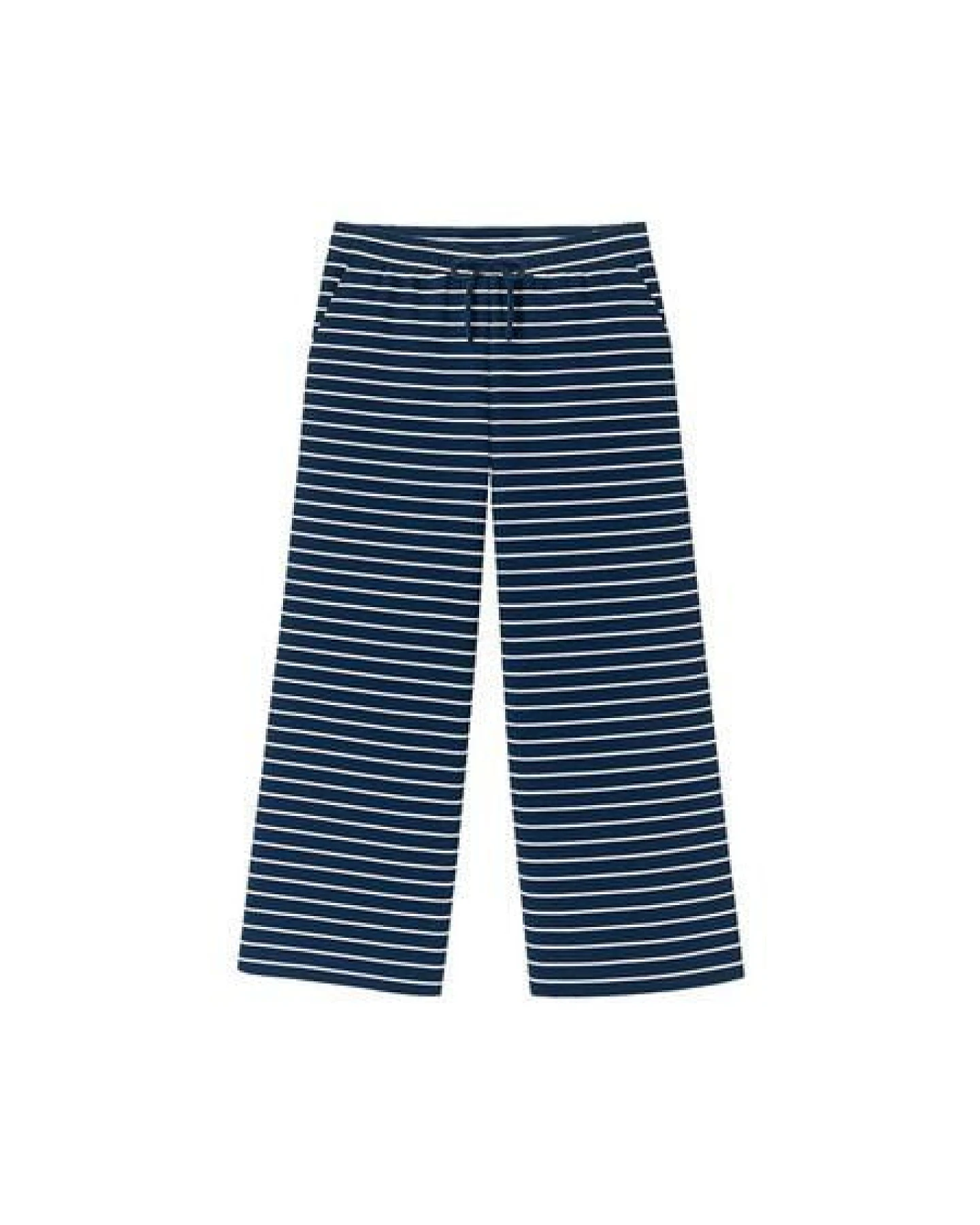 FUXBAU Gestreifte Frauen Hose - navy weiß – Ansicht 2