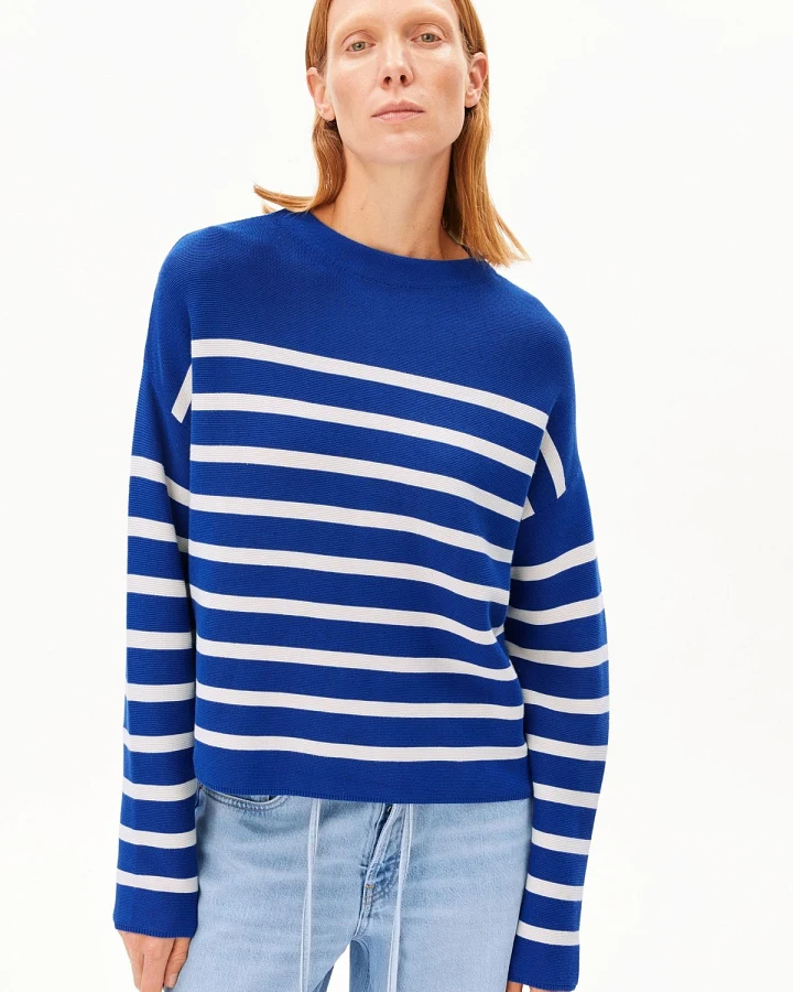 Produktseite: Pullover Merinaa Stripes Blau