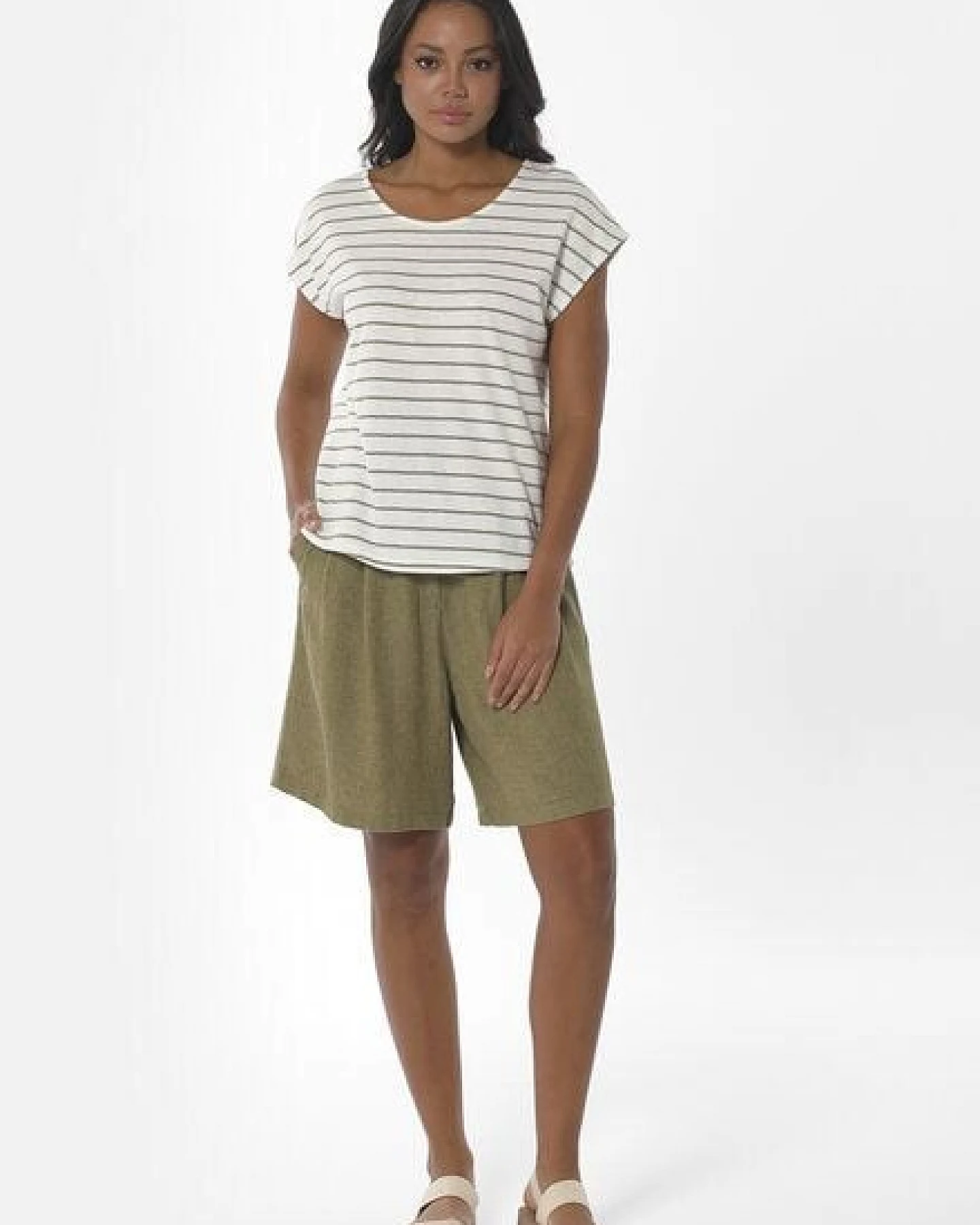 ORGANICATION Shorts aus LENZING ECOVERO und Leinen – Ansicht 2