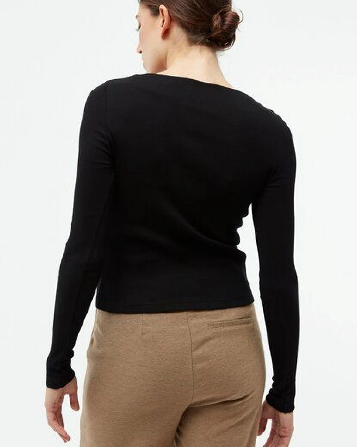 Givn Berlin Geripptes Longsleeve GBINA slim Fit aus Bio-Baumwolle – Ansicht 3