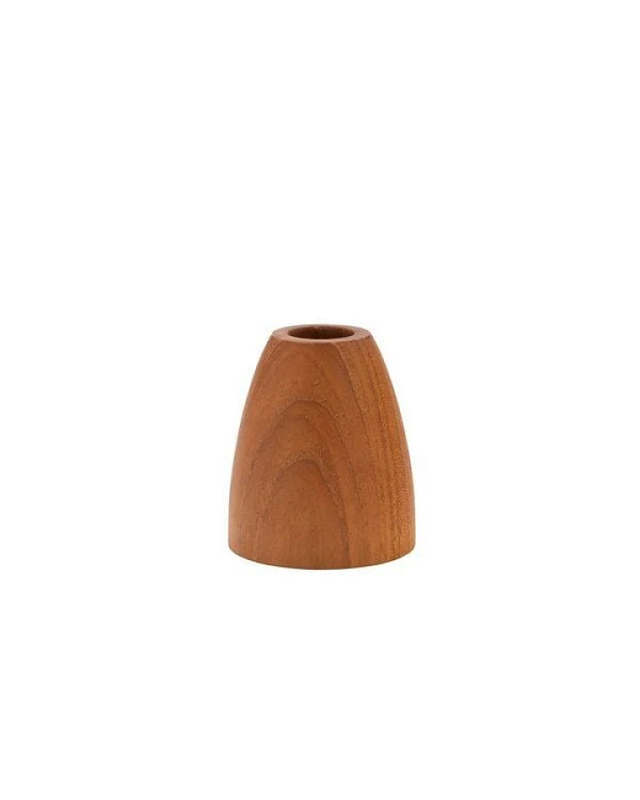 Originalhome Kerzenständer aus recyceltem Teakholz, Conical, M