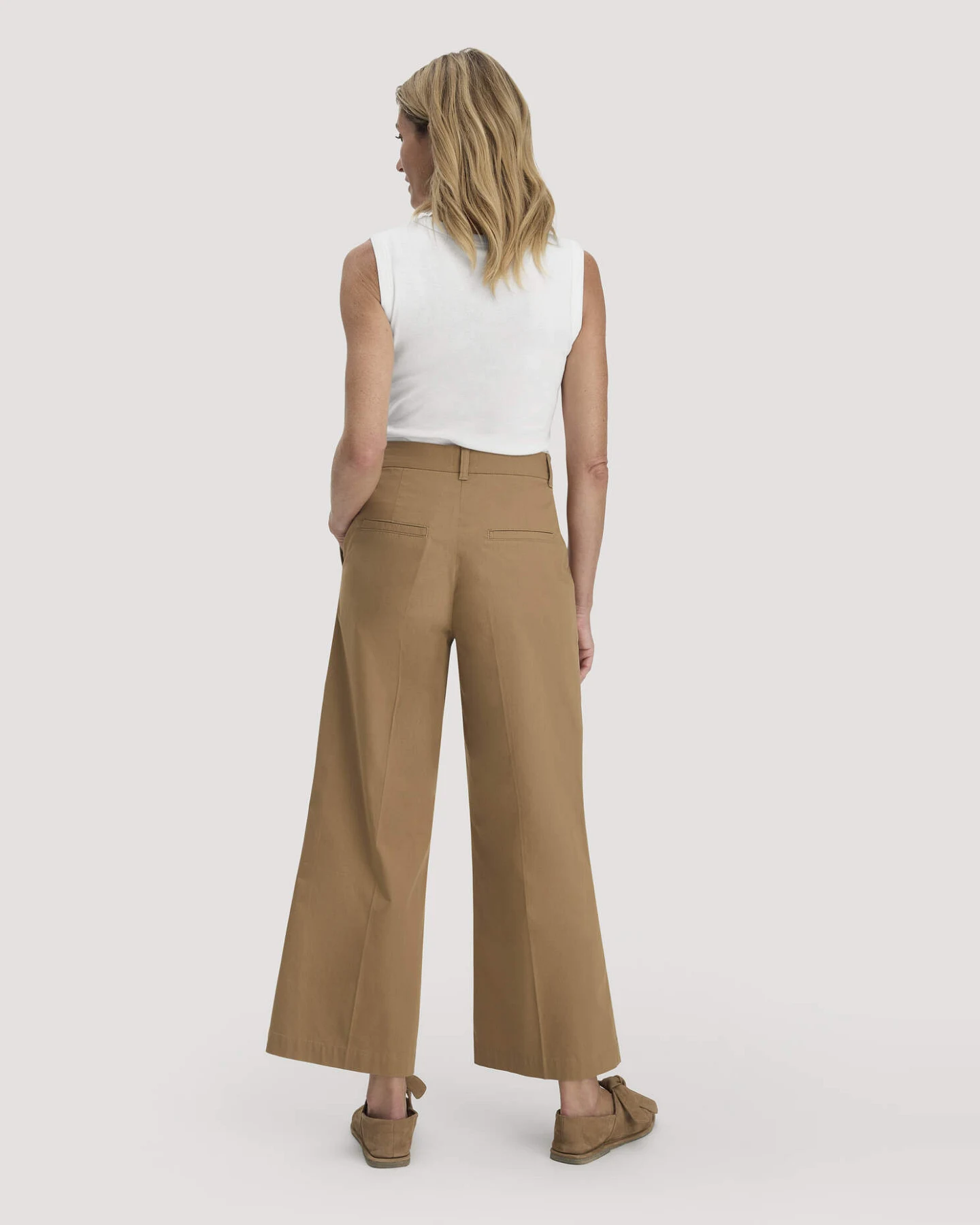 hessnatur Damen Hose Culotte Regular aus Bio-Baumwolle - braun - Größe 40 – Ansicht 2