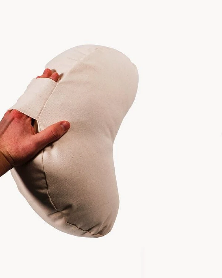 Slāf Dinkel Meditationskissen Mond mit Dinkelspelzen GOTS