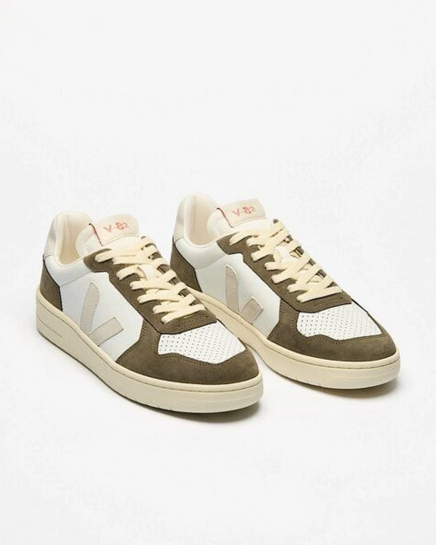 Veja V-82 Leather - white natural kaki MEN – Ansicht 3