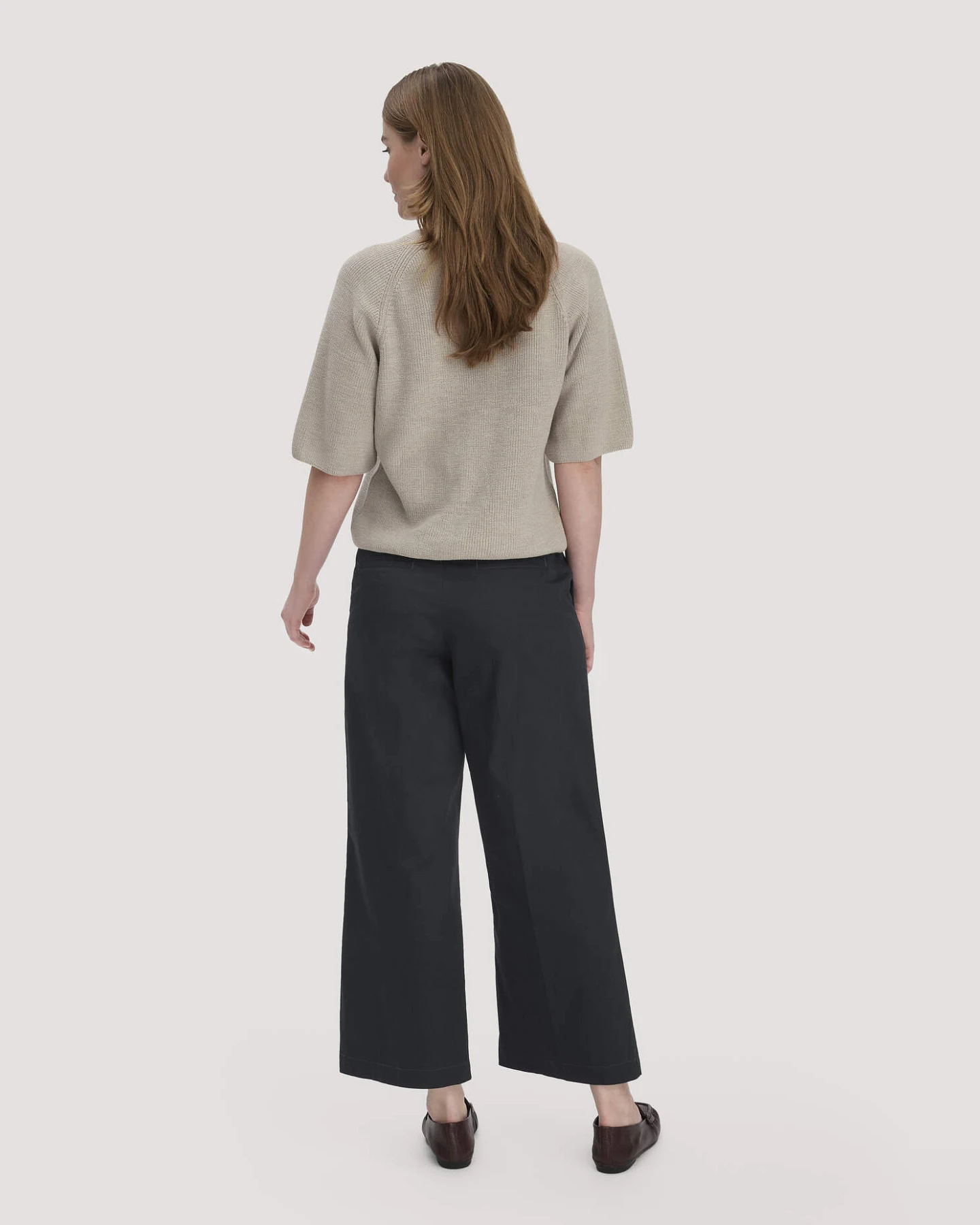 hessnatur Damen Hose Culotte Regular aus Bio-Baumwolle - schwarz - Größe 38 – Ansicht 2