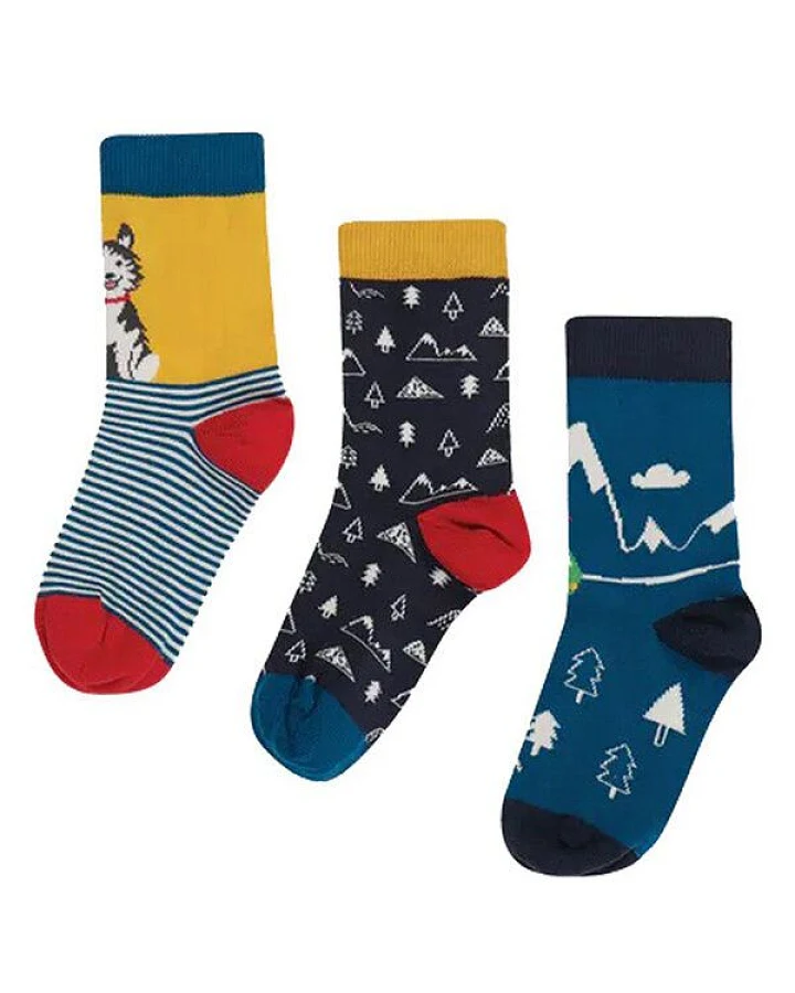 Frugi Socken Indigo Husky 3 Pack - Rock my Socks