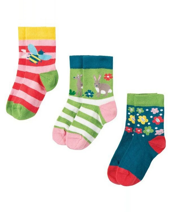 Frugi Socken Rehkitz 3 Pack - Little Socks Deer Multipack