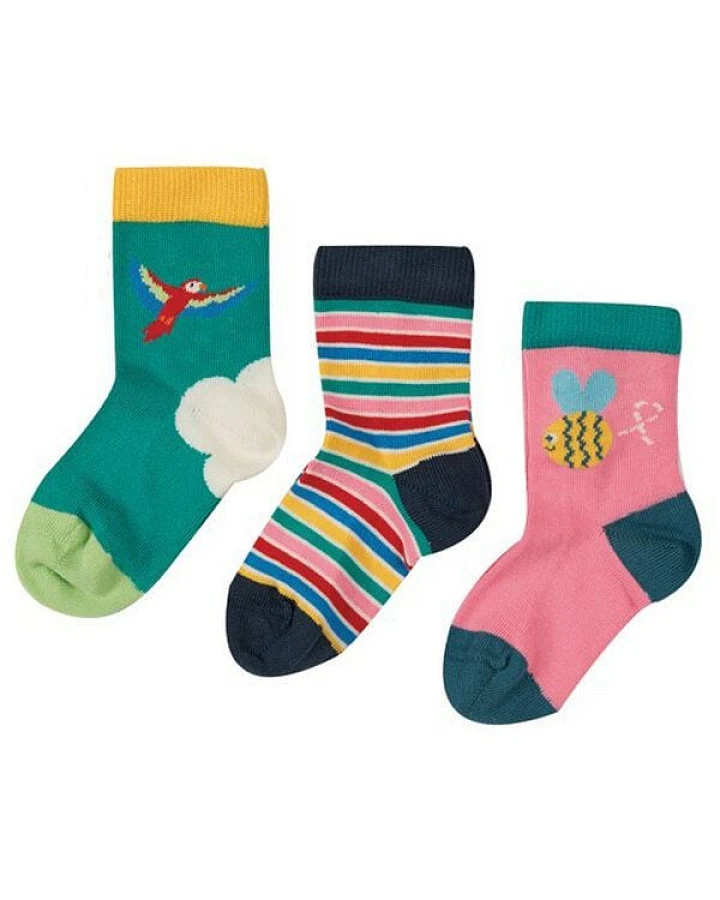 Frugi Socken Biene 3 Pack - Little Socks Bee Multipack