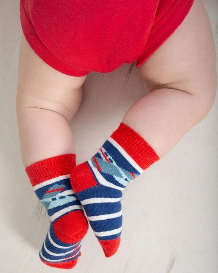 Frugi Socken Flugzeug - Little Pair Socks Plane