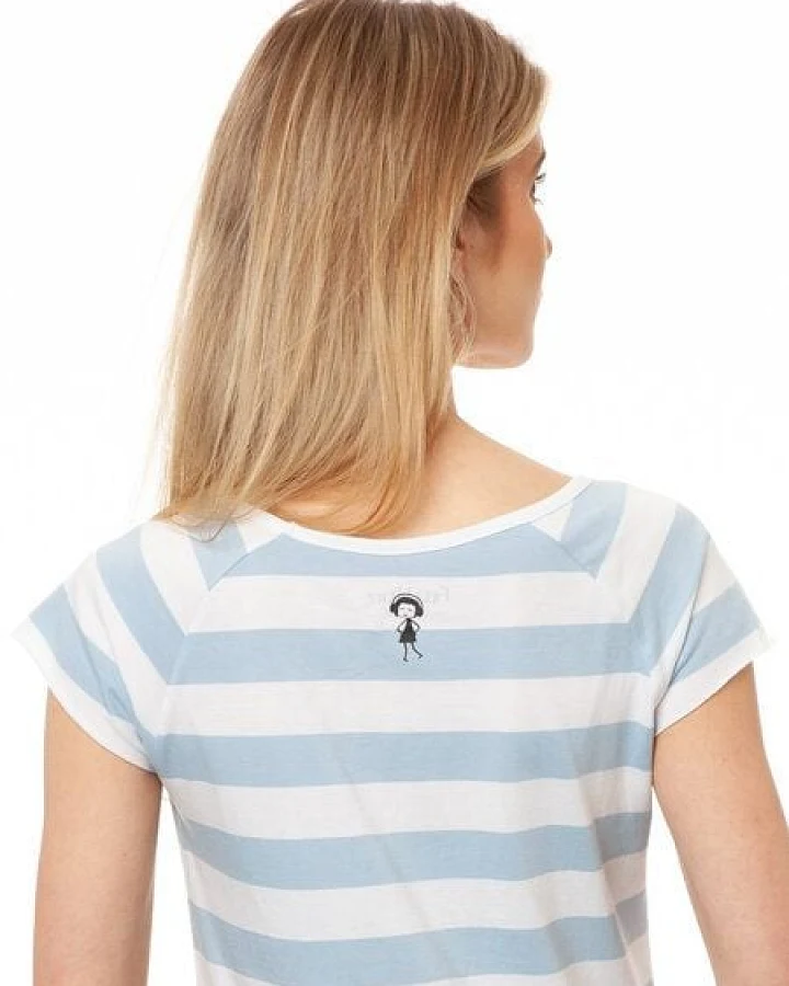 Block-Striped White-Light-Blue