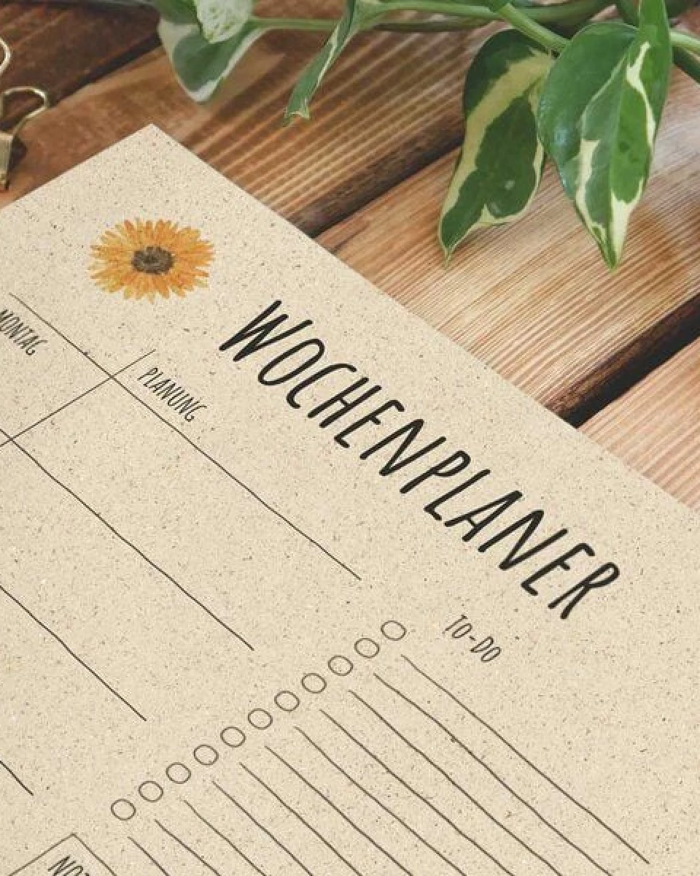 matabooks® A4 Wochenplaner/Familienplaner aus Graspapier mit To-do – 54 Blatt – Ansicht 4