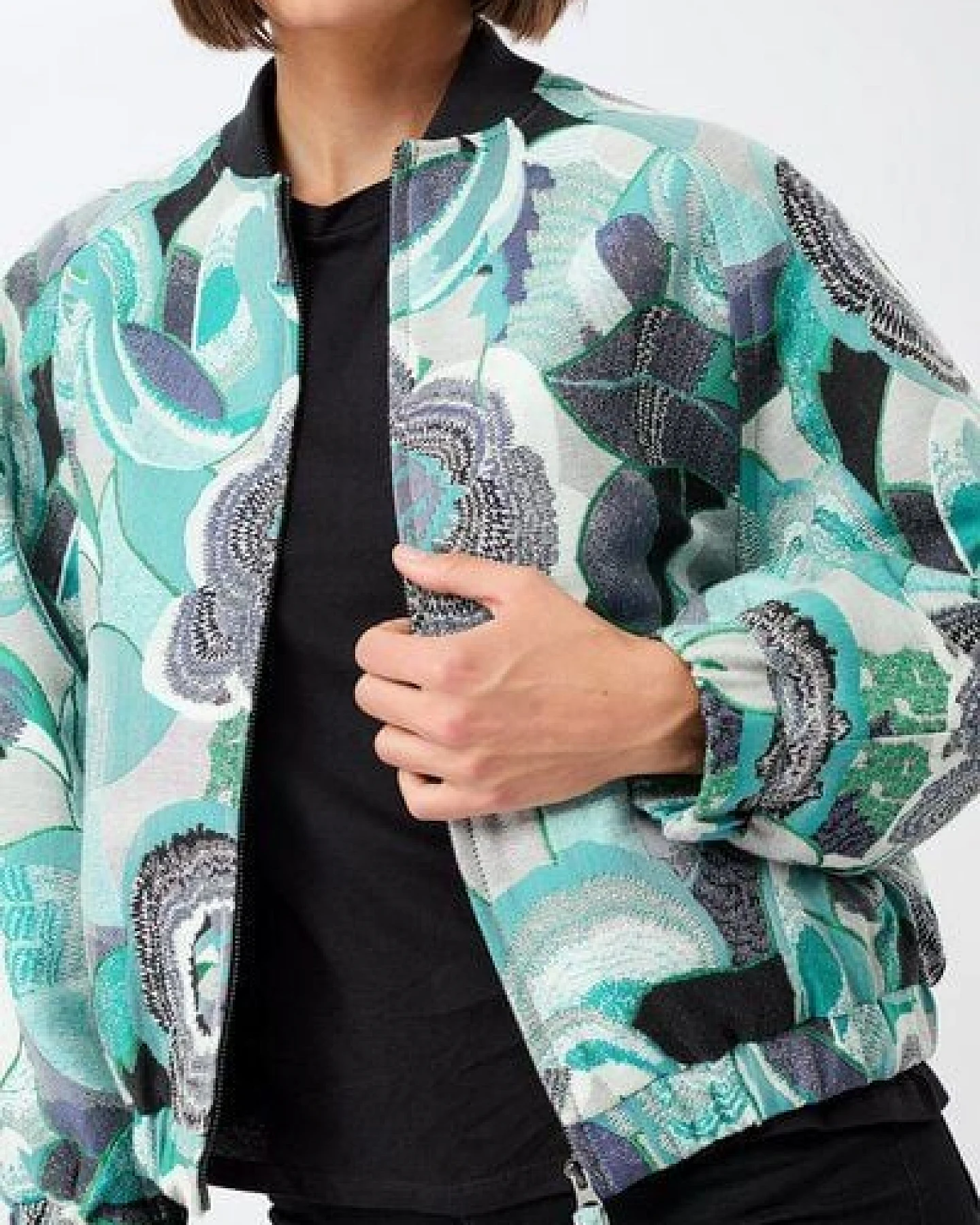 LangerChen Bomberjacke aus exclusivem Jacquard (Original Jaquard) – Ansicht 3