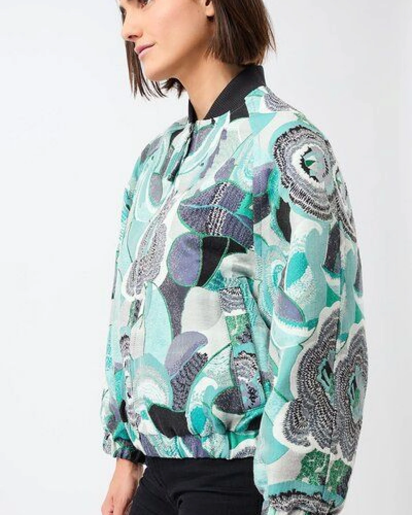 LangerChen Bomberjacke aus exclusivem Jacquard (Original Jaquard) – Ansicht 4