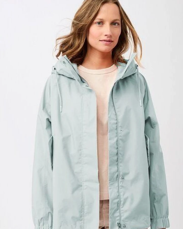 LangerChen Kapuzenjacke mit Falten am Arm
