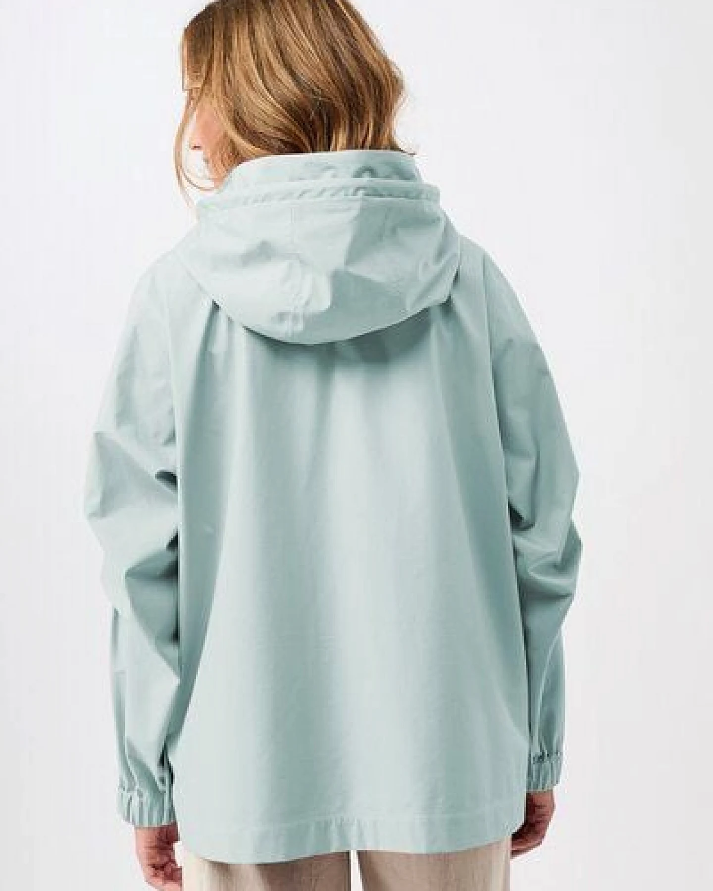 LangerChen Kapuzenjacke mit Falten am Arm – Ansicht 4