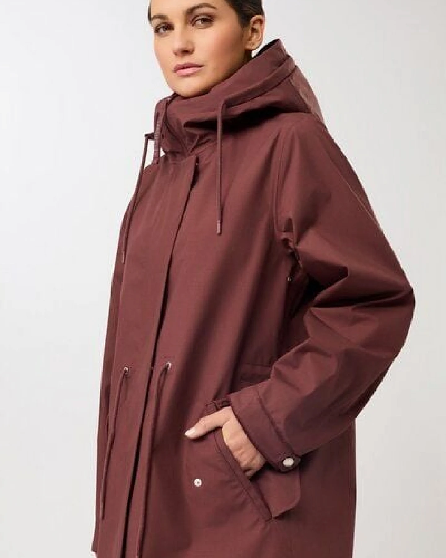 LangerChen Langer Parka mit Leistentasche – Ansicht 3