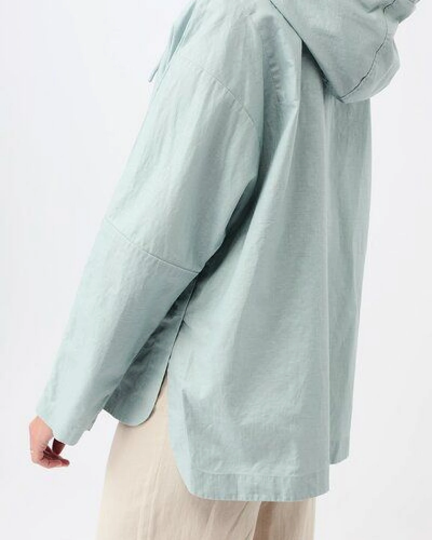 LangerChen Outdoorjacke aus beschichtetem Leinen – Ansicht 3