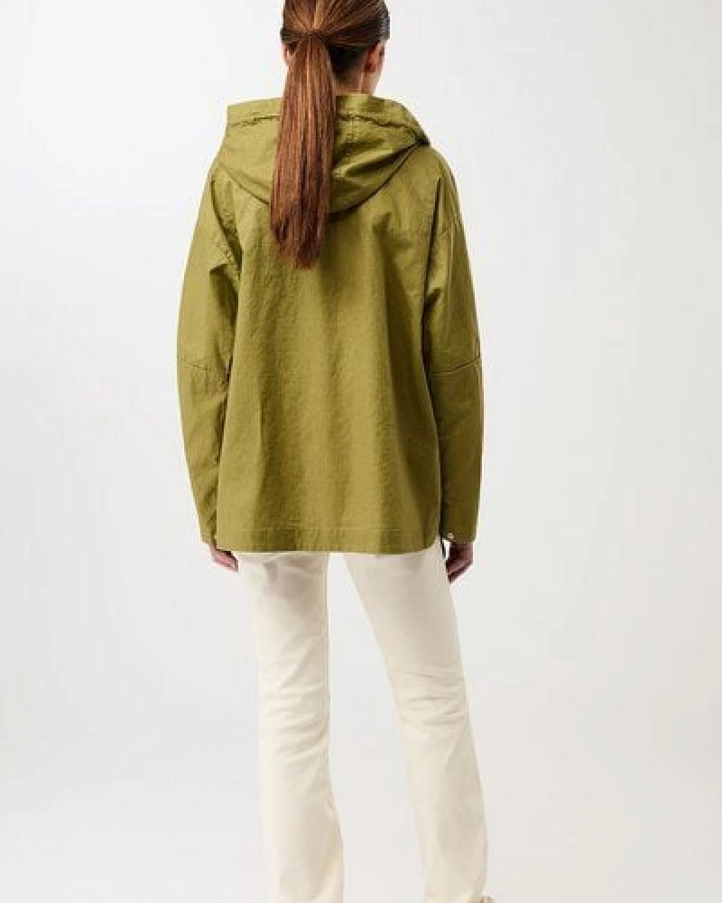 LangerChen Outdoorjacke aus beschichtetem Leinen – Ansicht 4