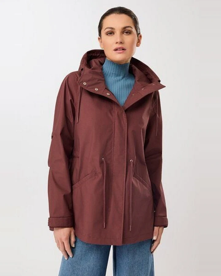 LangerChen Kurzer Regenparka aus Bio-Baumwolle