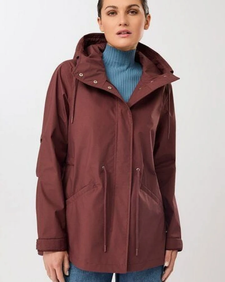LangerChen Kurzer Regenparka aus Bio-Baumwolle
